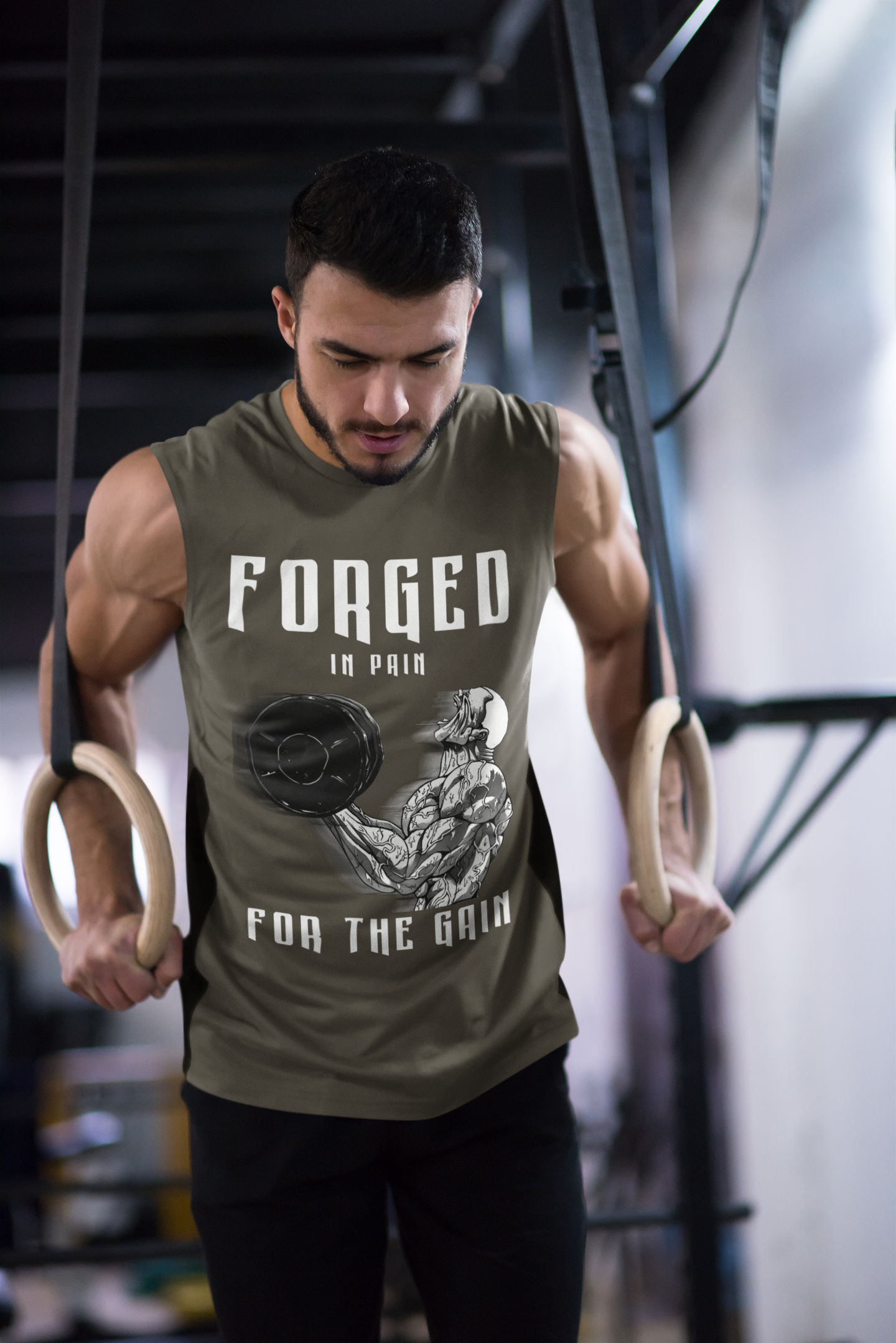 Men's Gym Gain Sleeveless T-Shirt