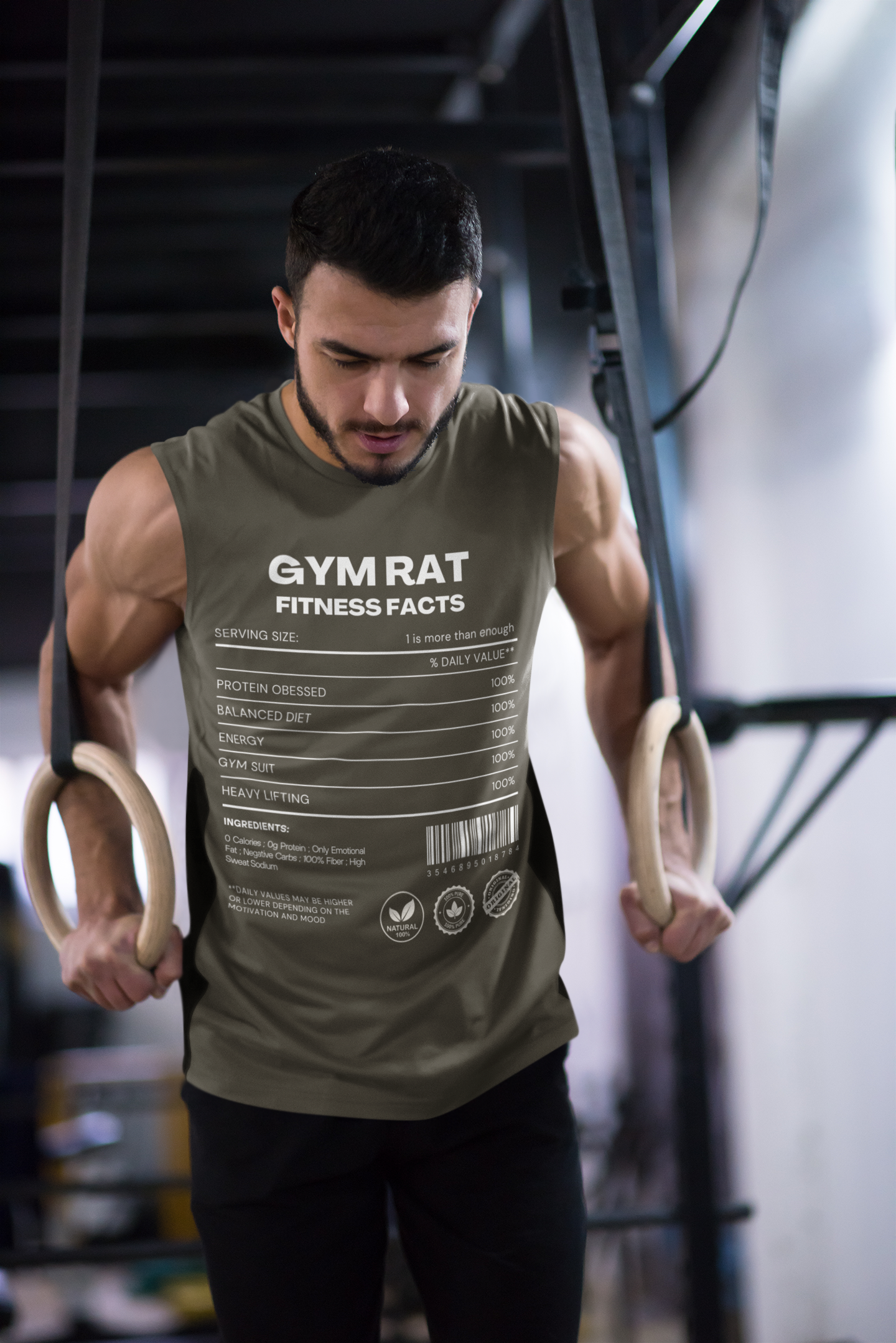 Men's Gym Rat Facts Sleeveless T-Shirt