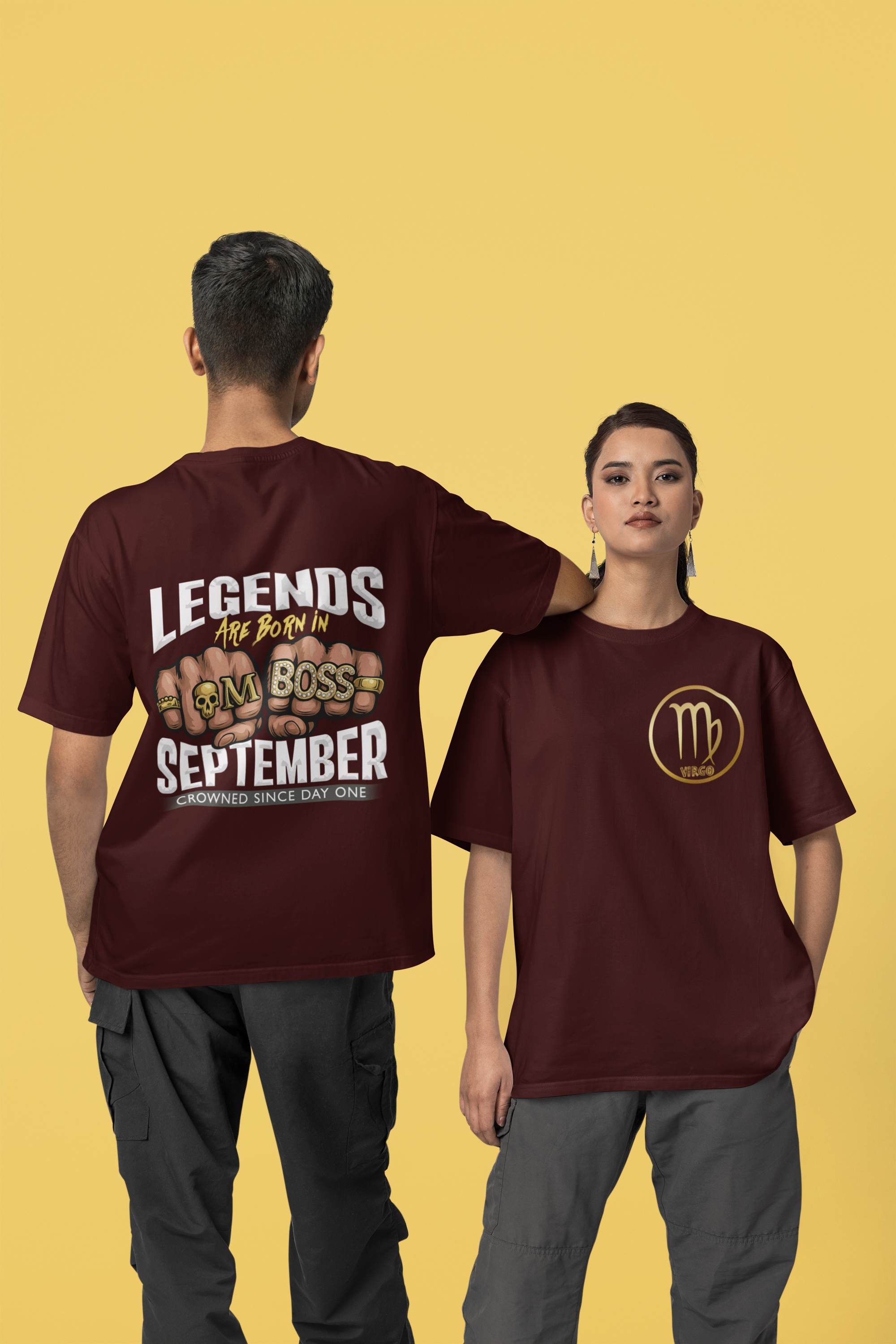 Men's September Boss Oversized T-Shirt (front & back print)