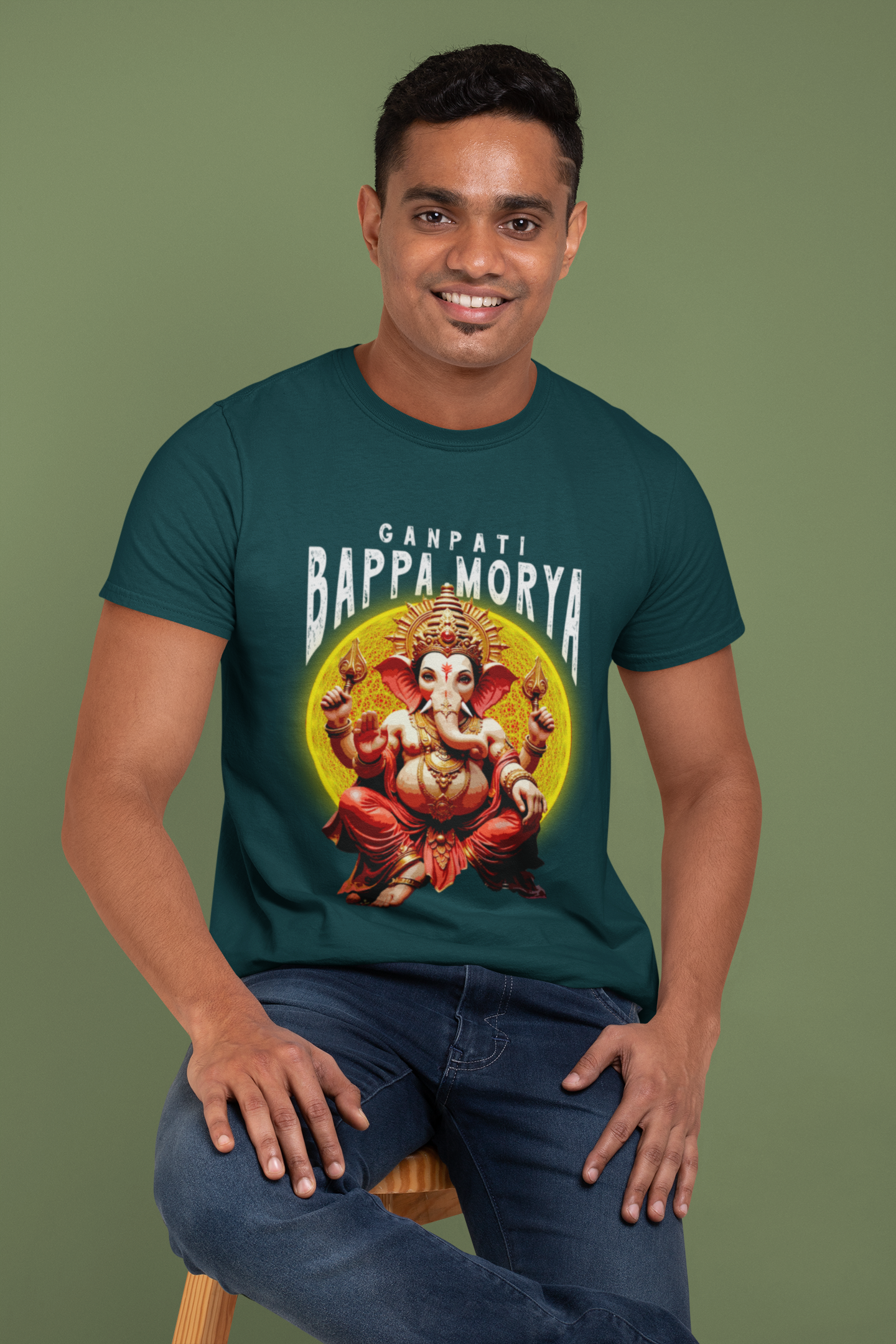 Men's Ganpati D3 Plus Size T-Shirt