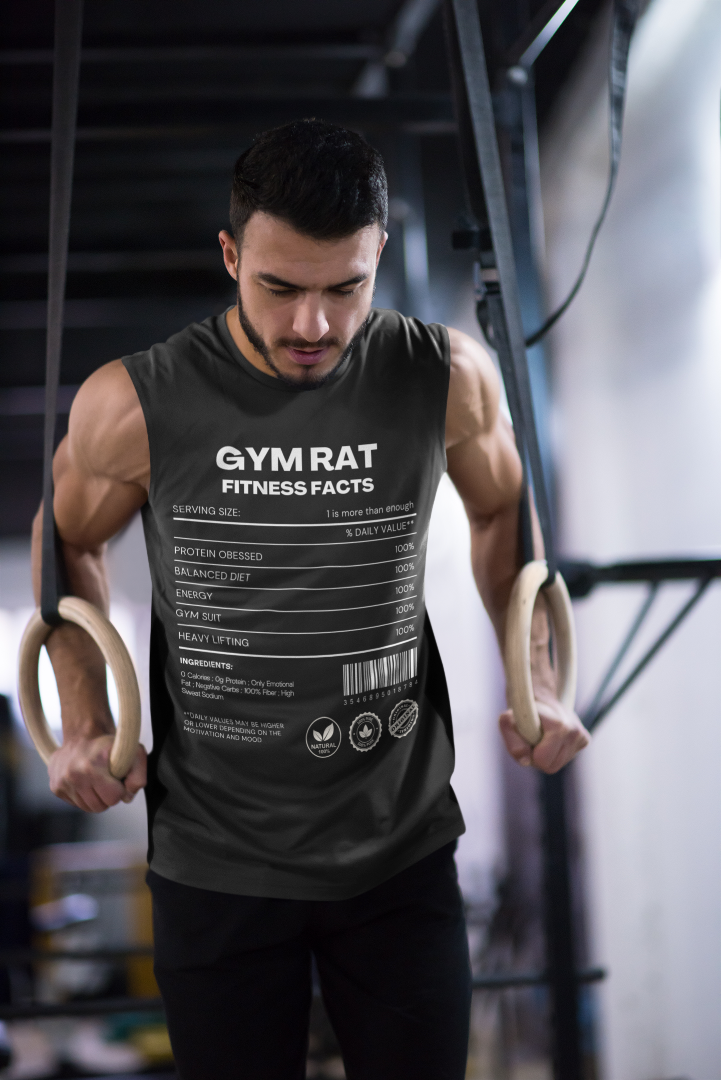 Men's Gym Rat Facts Sleeveless T-Shirt
