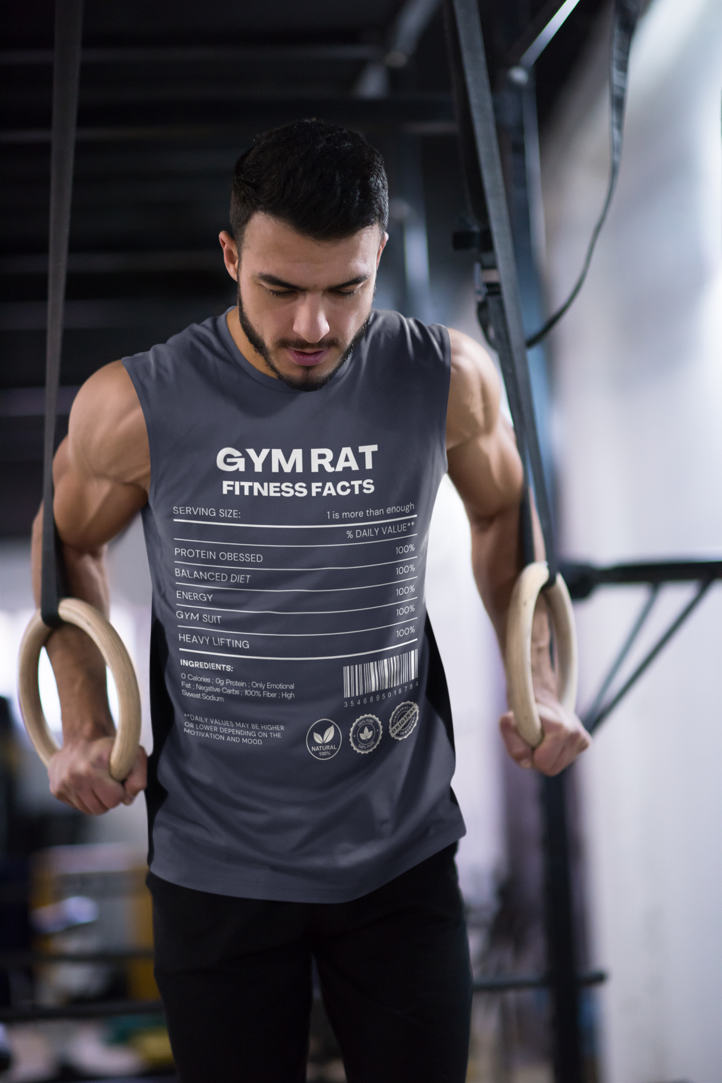 Men's Gym Rat Facts Sleeveless T-Shirt